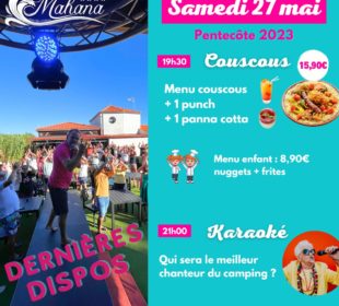 Camping Club Mahana : Pentecote 2023 Camping Mahana