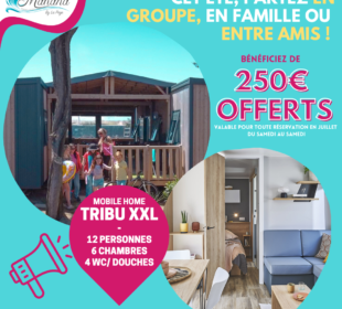 Camping Club Mahana : Mobile Home Tribu Xxl 12 Personnes Bord De Plage Camping Mahana