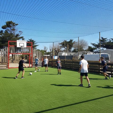 sports activities at the city stadium: soccer and team games